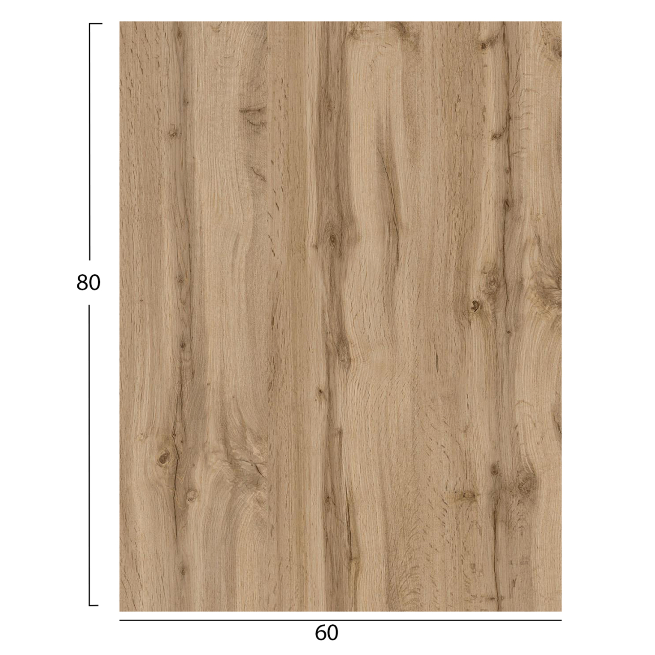 HPL TABLETOP HM6350.36 RECTANGULAR IN SONAMA OAK COLOR 60X80cm [2]