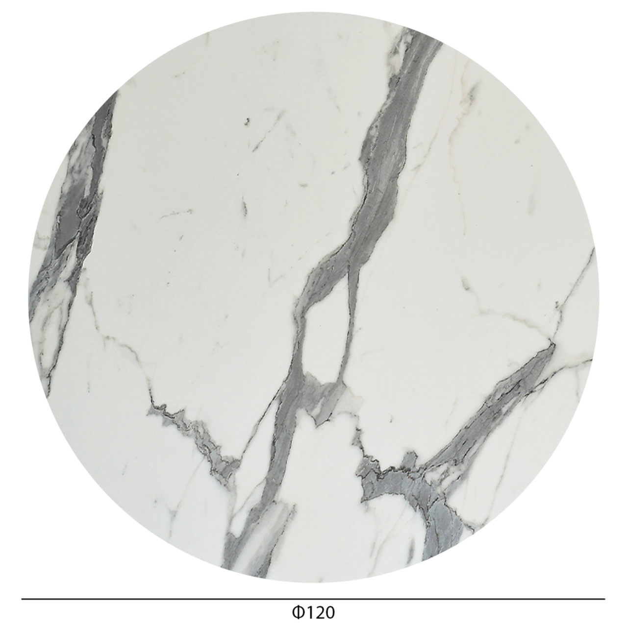 HPL TABLETOP HM6351.31 ROUND IN WHITE MARBLE Φ120cm. [2]