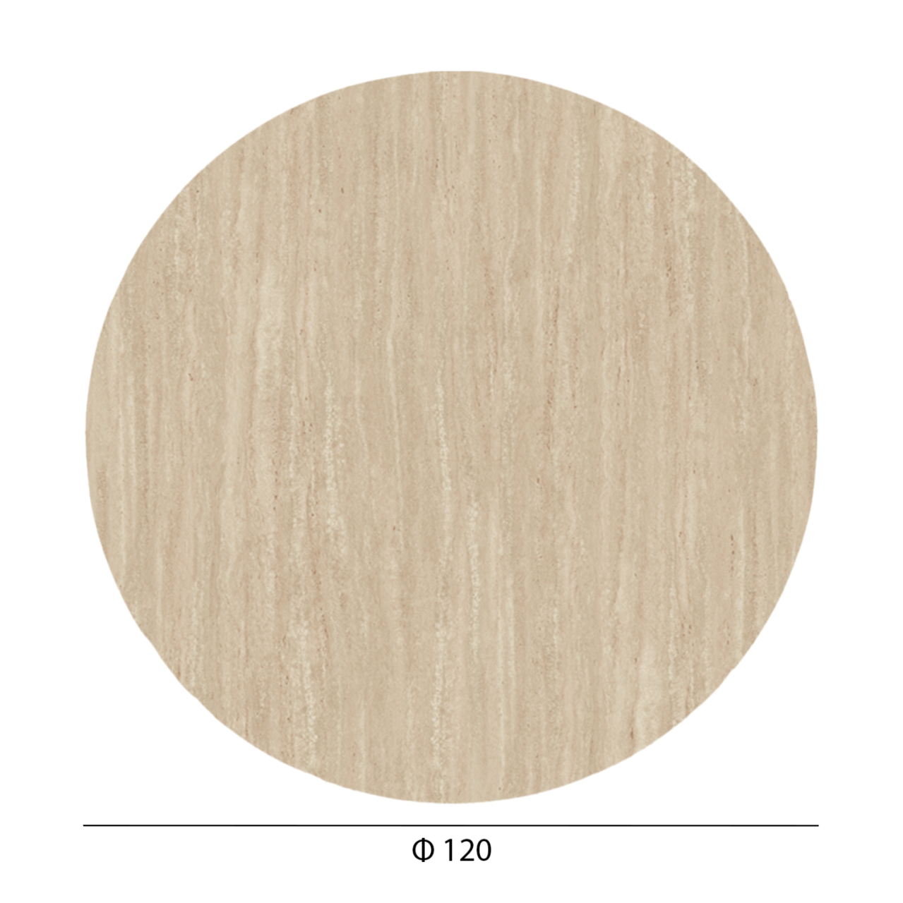 HPL TABLETOP HM6351.35 ROUND IN TRAVERTINE STONE COLOR Φ120cm. [2]