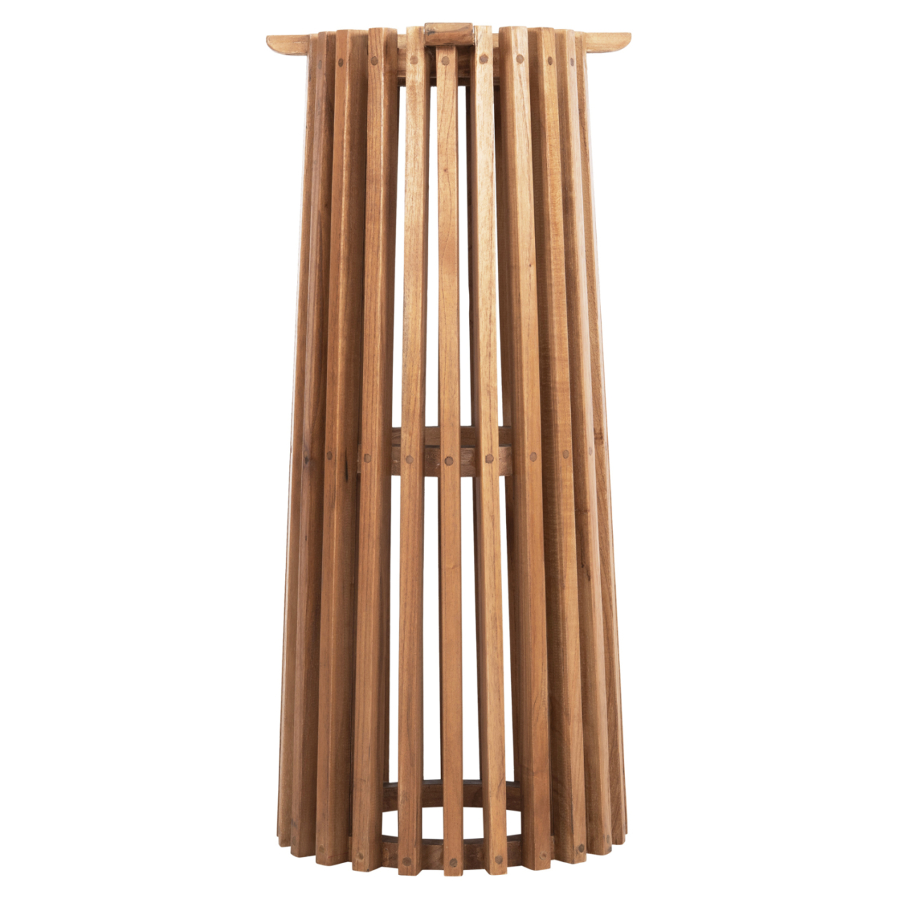 INDOOR BAR STAND BASE/LEGS MED.HEIGHT ROUND FRANTZ FB99857.11 MINDI WOOD IN NATURAL Φ40x90Hcm. [3]
