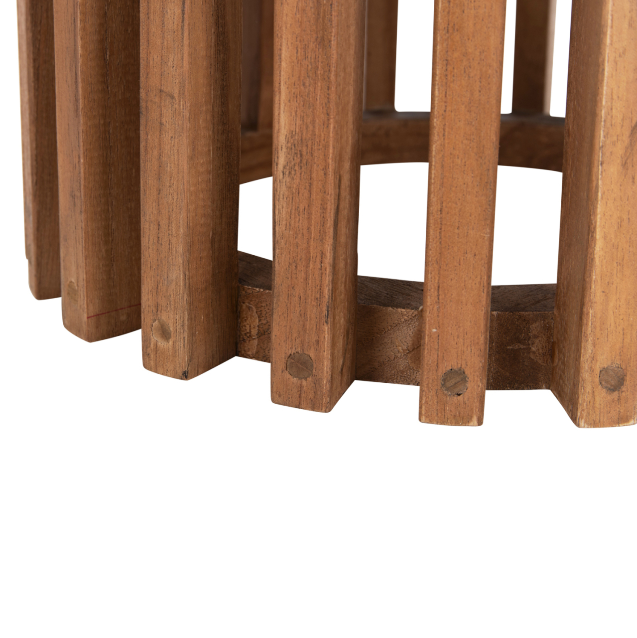 INDOOR BAR STAND BASE/LEGS MED.HEIGHT ROUND FRANTZ FB99857.11 MINDI WOOD IN NATURAL Φ40x90Hcm. [8]