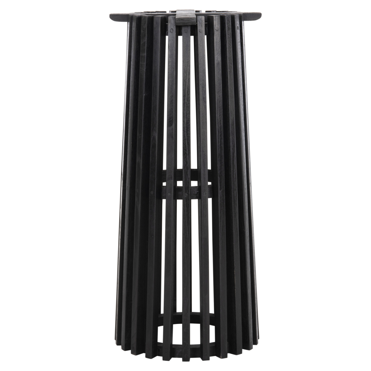 INDOOR BAR STAND BASE/LEGS MED.HEIGHT ROUND FRANTZ HM9857.12 MINDI WOOD IN BLACK Φ40x90Hcm. [3]