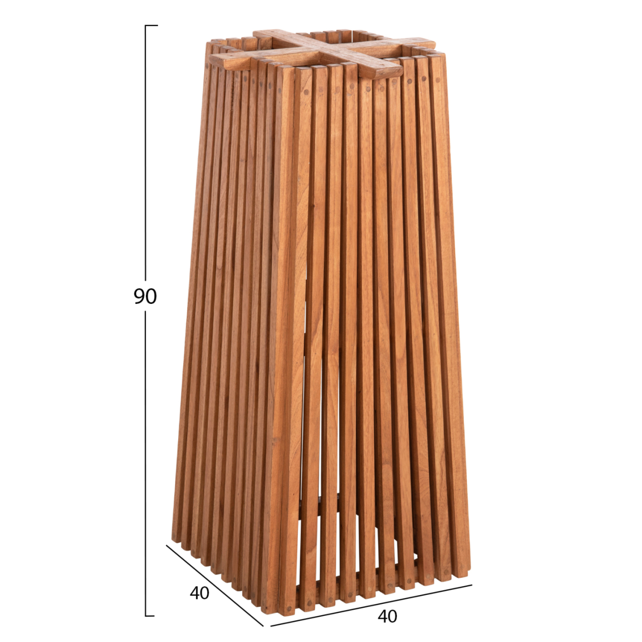 INDOOR BAR TABLE LEGS-BASE MED.HEIGHT SQUARE FRANTZ HM9858.11 MINDI WOOD IN NATURAL 40x40x90Hcm. [2]