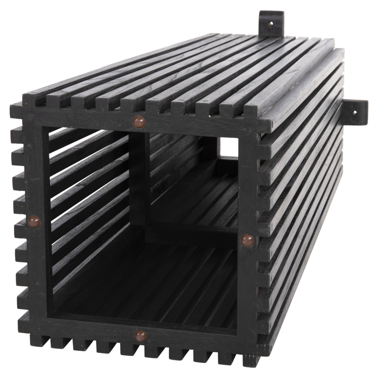 INDOOR BAR TABLE LEGS-BASE MED.HEIGHT SQUARE FRANTZ HM9858.12 MINDI WOOD IN BLACK 40x40x90Hcm. [5]