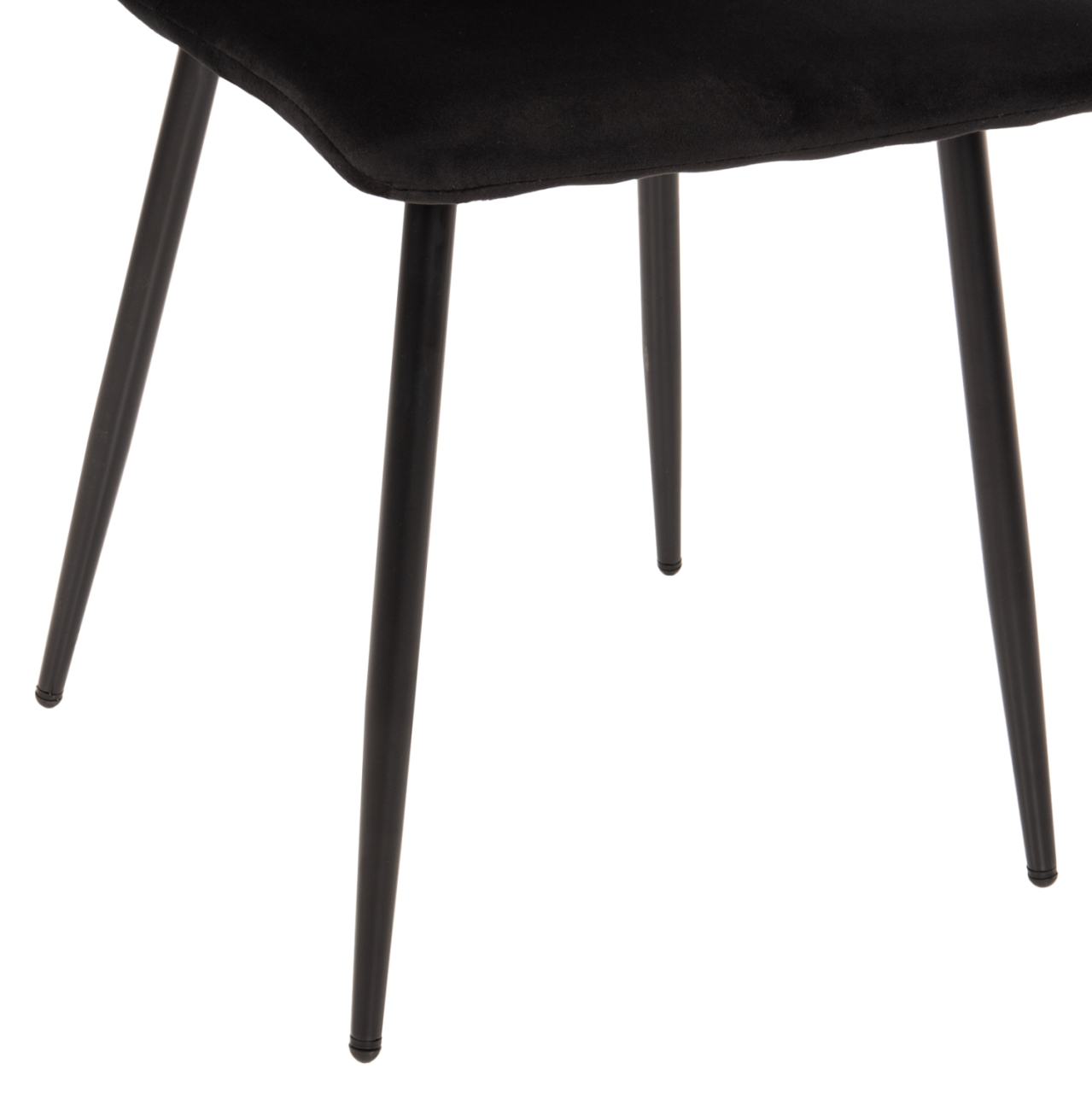 INDOOR DINING SET 5PCS JAFARU HM11073 METAL--VELVET IN BLACK [6]