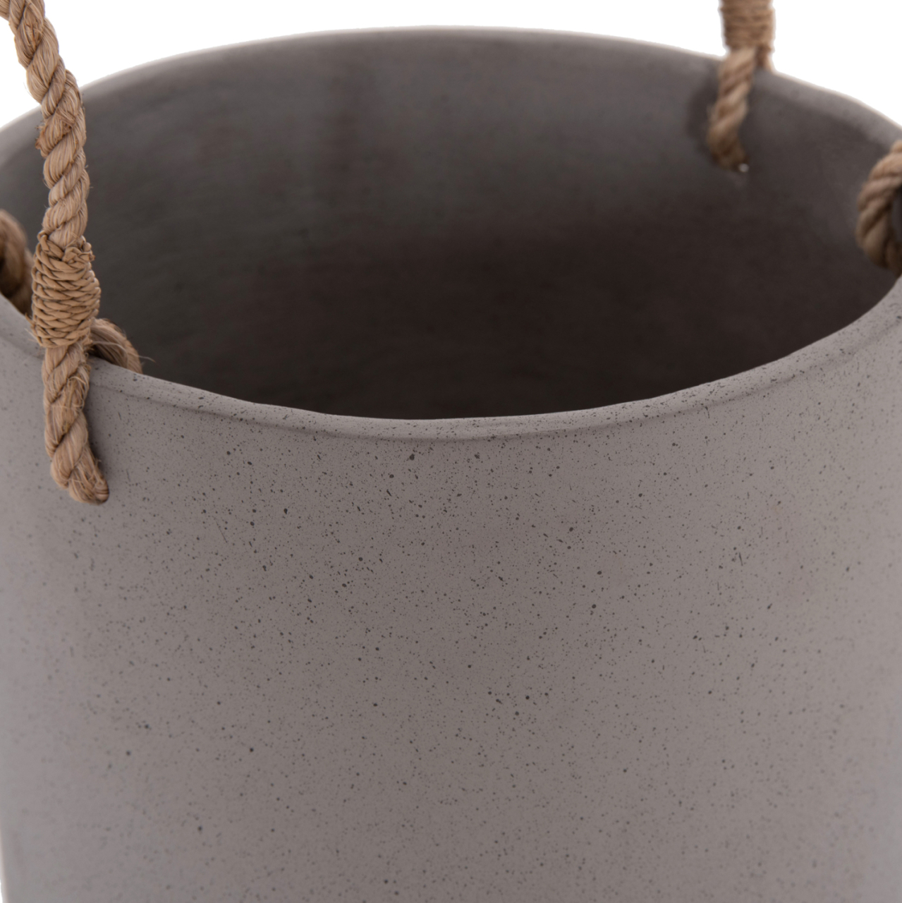 INDOOR PLANTER/POT SERIES TRYLL HM4690S FIBER CEMENT IN GREY and ROPE Φ23x20Hcm. [8]