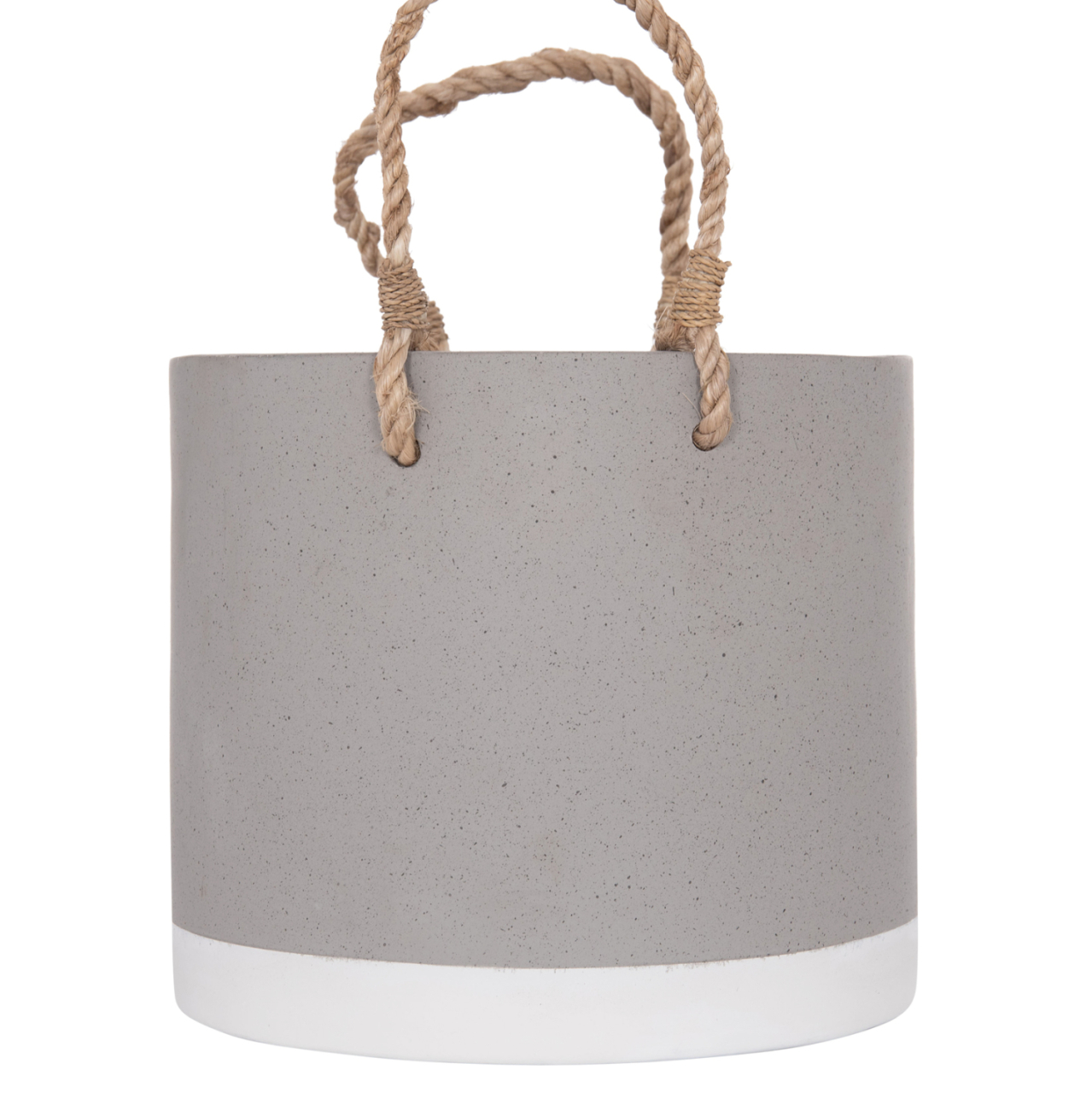 INDOOR PLANTER/POT SERIES TRYLL HM4690S FIBER CEMENT IN GREY and ROPE Φ23x20Hcm. [5]