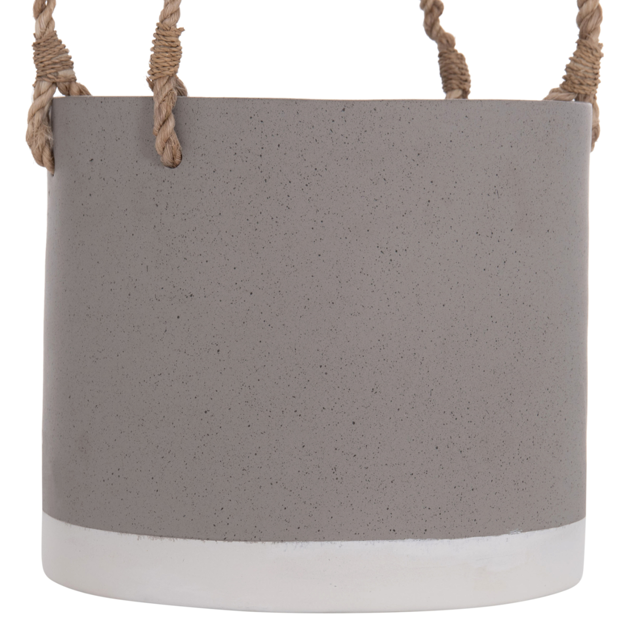 INDOOR PLANTER/POT SERIES TRYLL HM4690S FIBER CEMENT IN GREY and ROPE Φ23x20Hcm. [9]