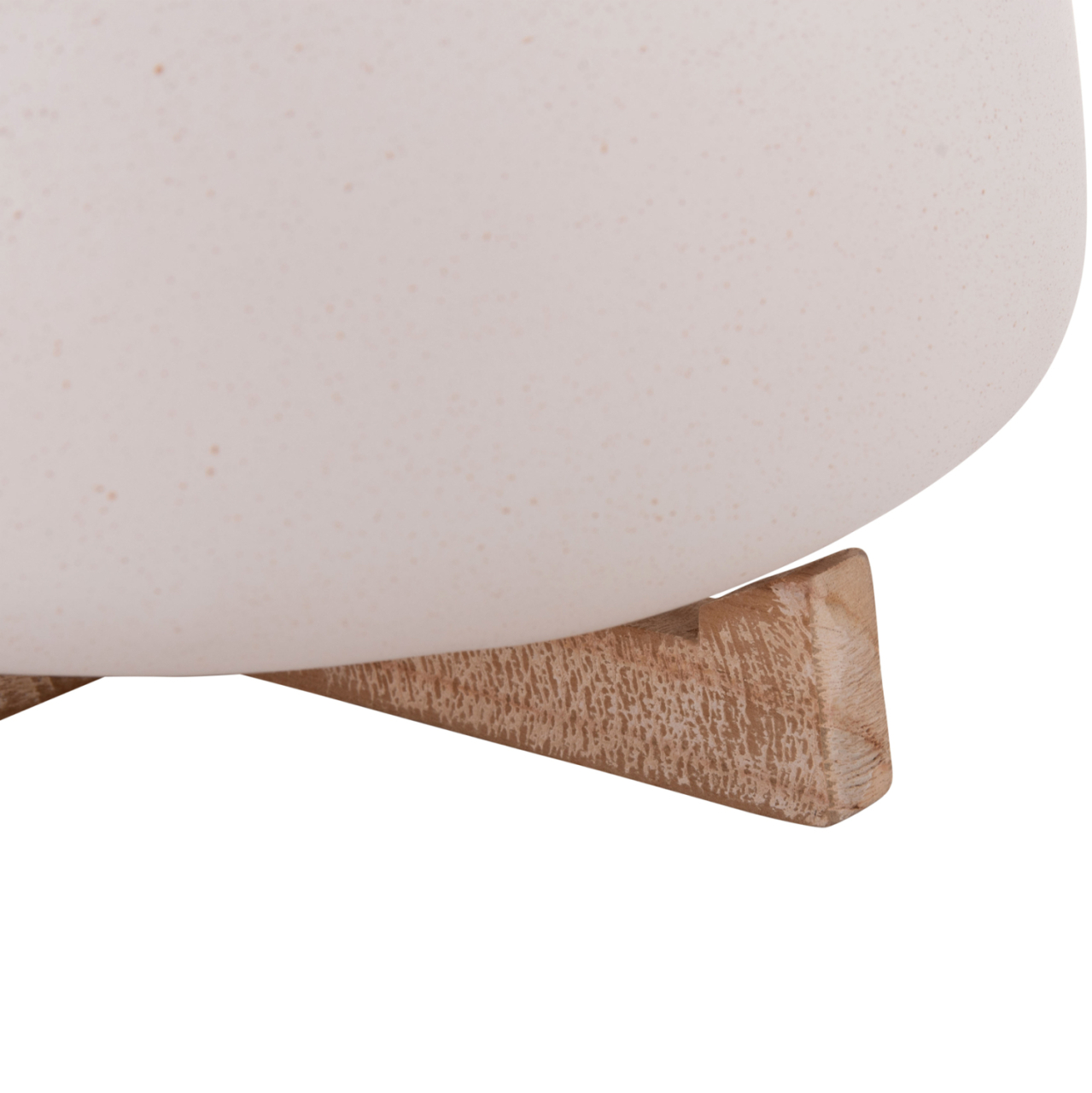 INDOOR POT FRELLO HM4674.02M FIBER CEMENT IN WHITE--TEAK STAND 27x26.5x12Hcm. [7]