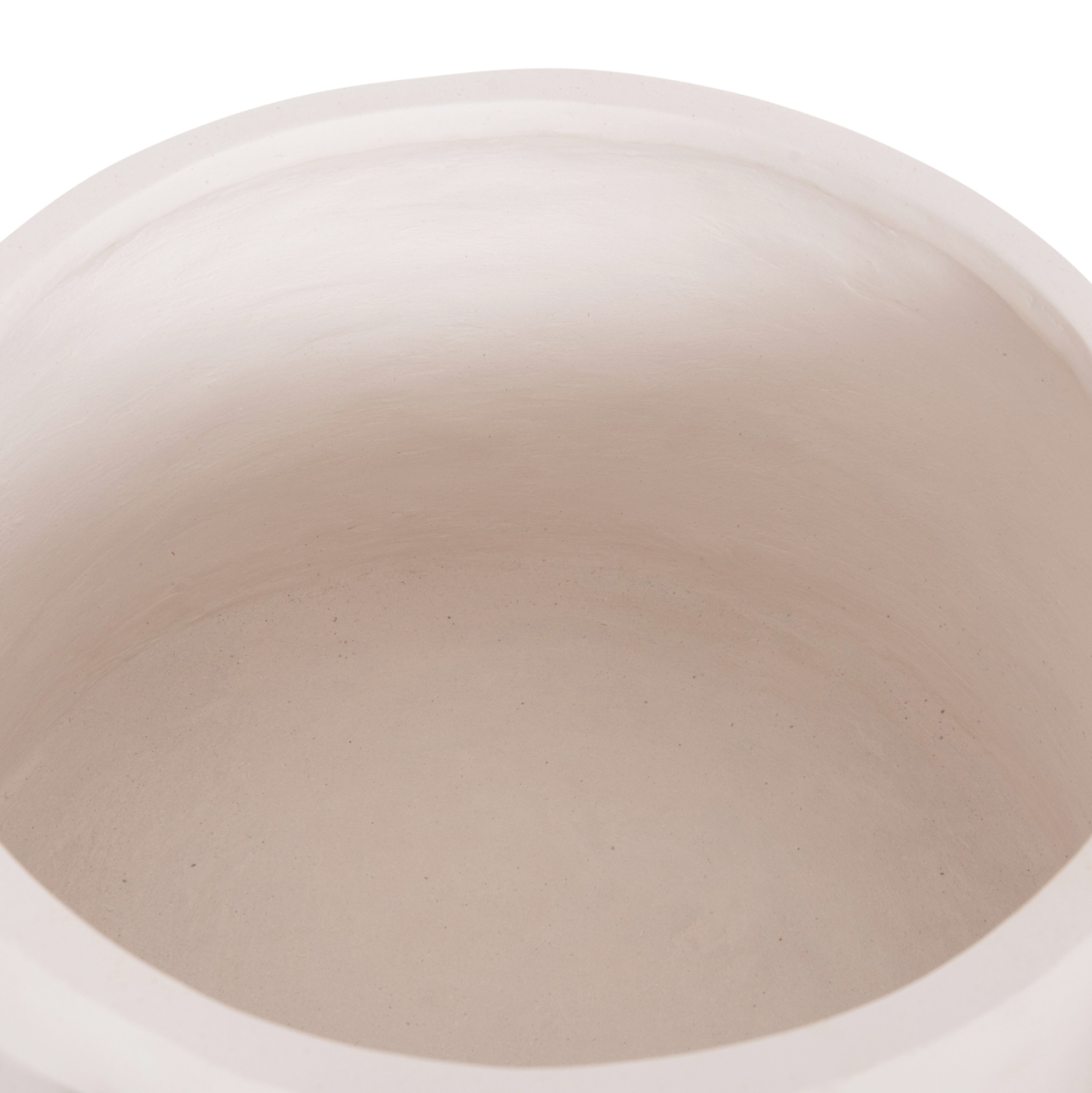 INDOOR POT HOFF HM4682.02L FIBER CEMENT IN WHITE COLOR--TEAK BASE Φ50x35Hcm [10]
