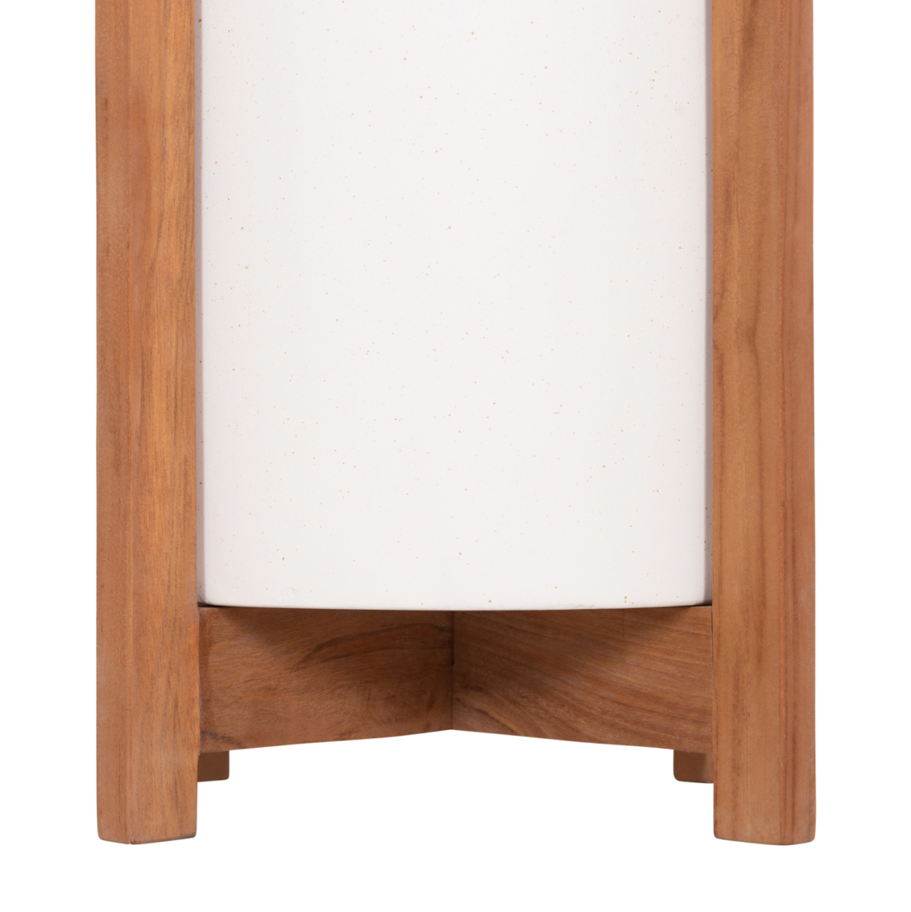 INDOOR POT HOFF HM4682.02S FIBER CEMENT IN WHITE--TEAK BASE Φ33x42Hcm [5]