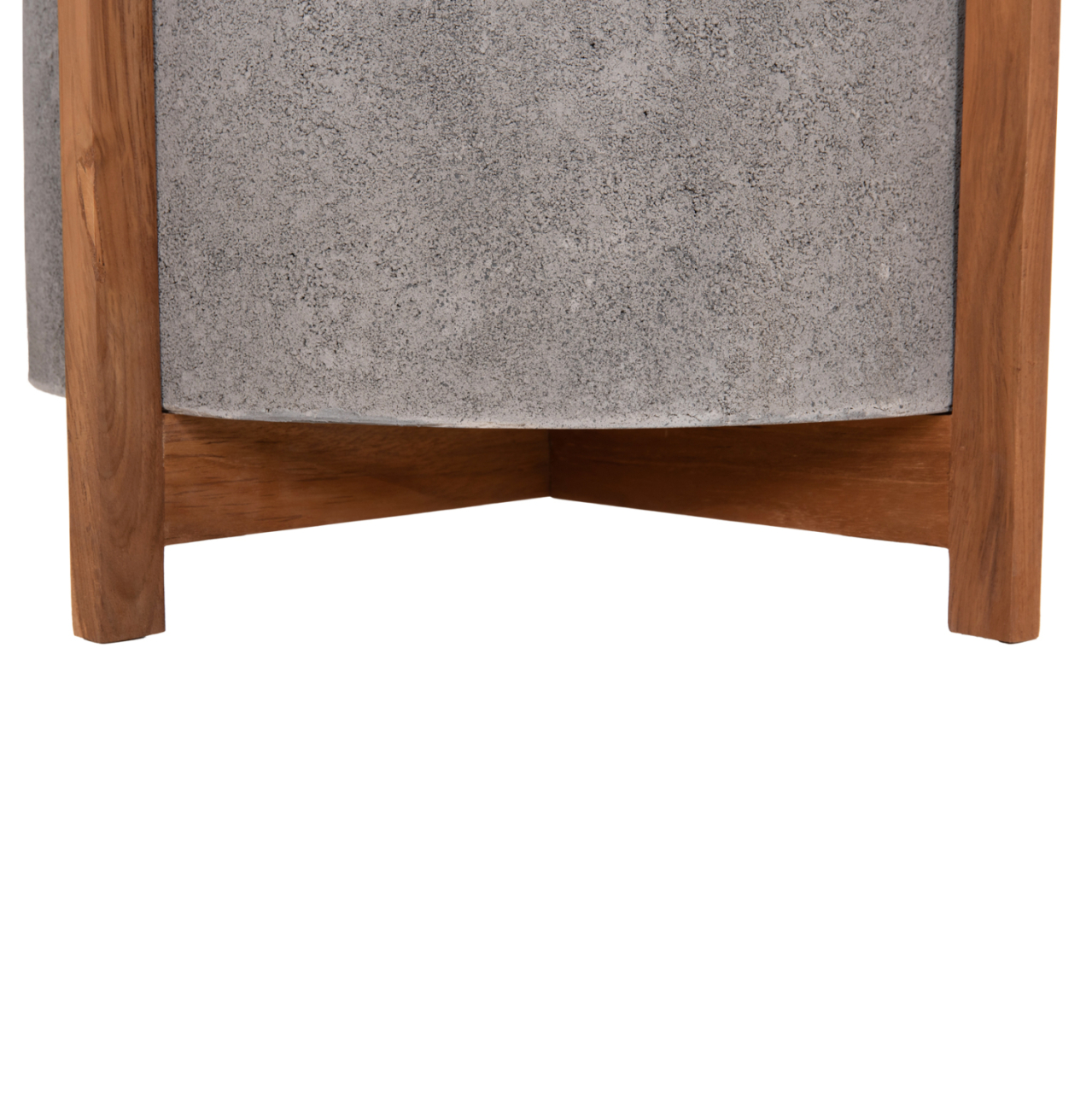 INDOOR POT HOFF HM4682.03L FIBER CEMENT IN GREY--TEAK BASE Φ50x35Hcm [5]
