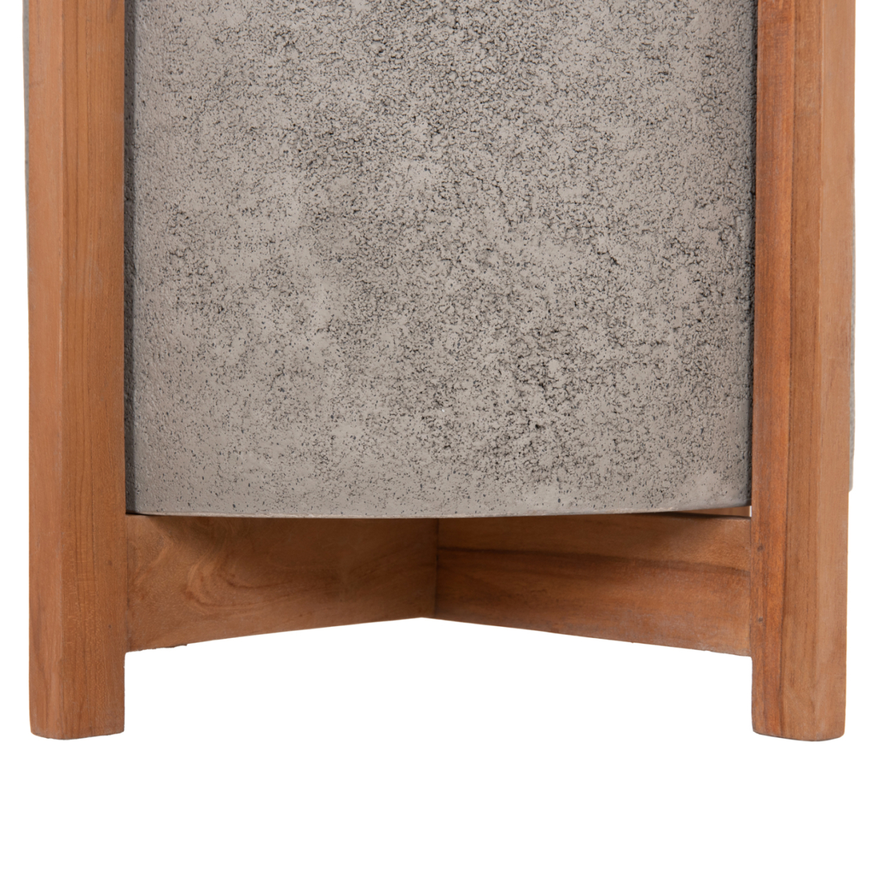 INDOOR POT HOFF HM4682.03M FIBER CEMENT IN GREY--TEAK BASE Φ40x39Hcm [5]