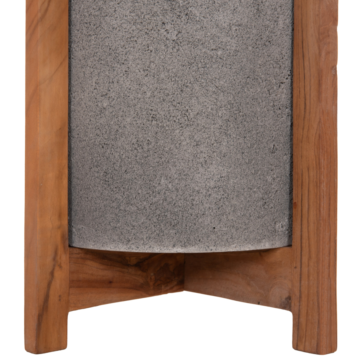 INDOOR POT HOFF HM4682.03S FIBER CEMENT IN GREY--TEAK BASE Φ33x42Hcm [5]