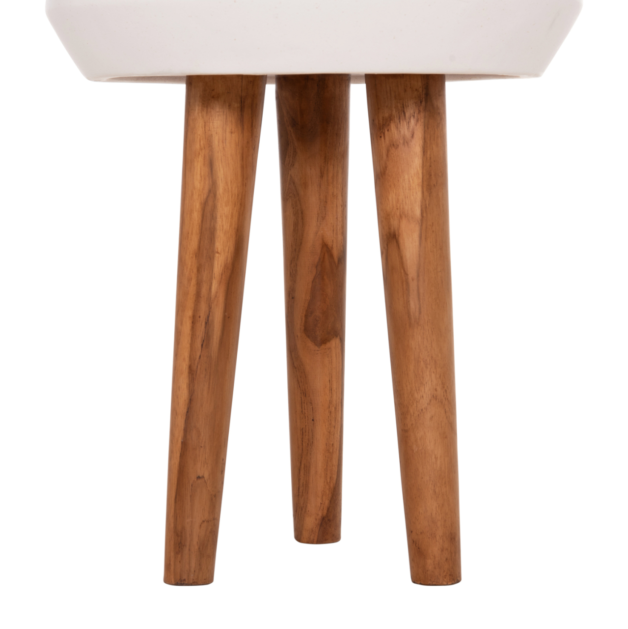 INDOOR POT QUAN HM4680.02L FIBER CEMENT IN WHITE--TEAK BASE Φ40x85Hcm [5]