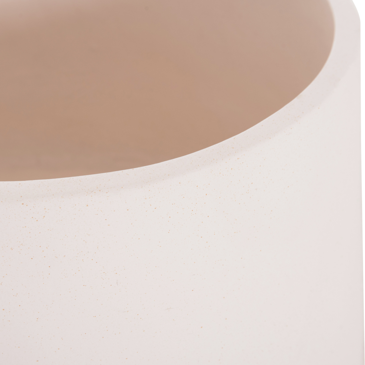 INDOOR POT QUAN HM4680.02L FIBER CEMENT IN WHITE--TEAK BASE Φ40x85Hcm [7]