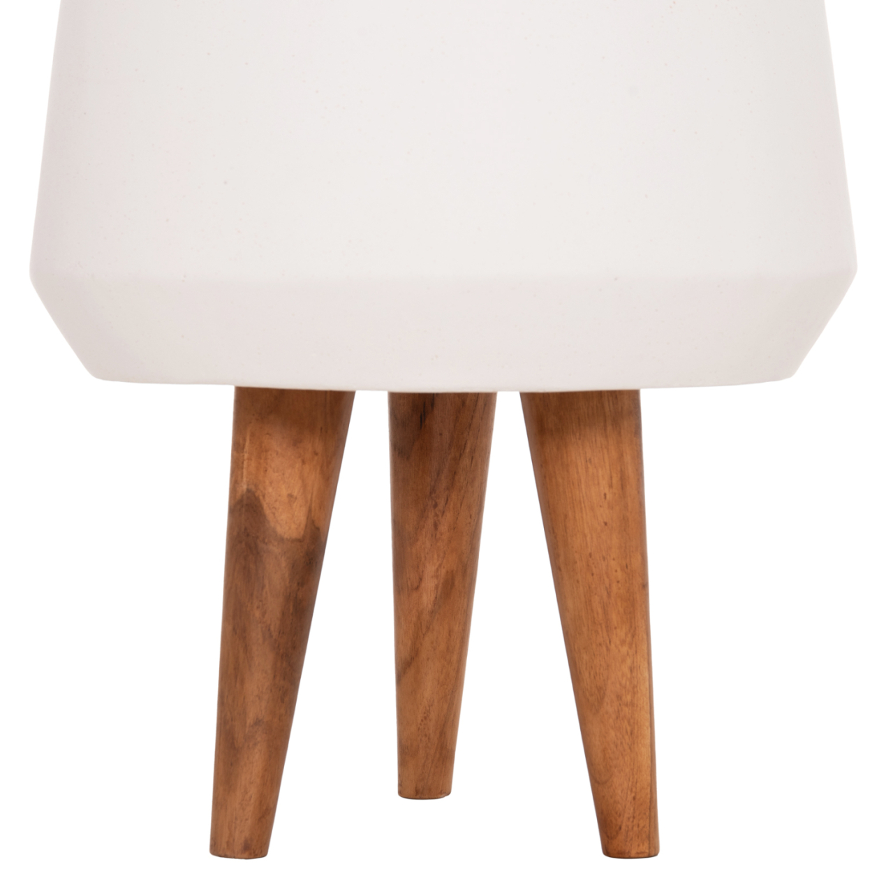 INDOOR POT QUAN HM4680.02M FIBER CEMENT IN WHITE--TEAK BASE Φ40x65Hcm [5]