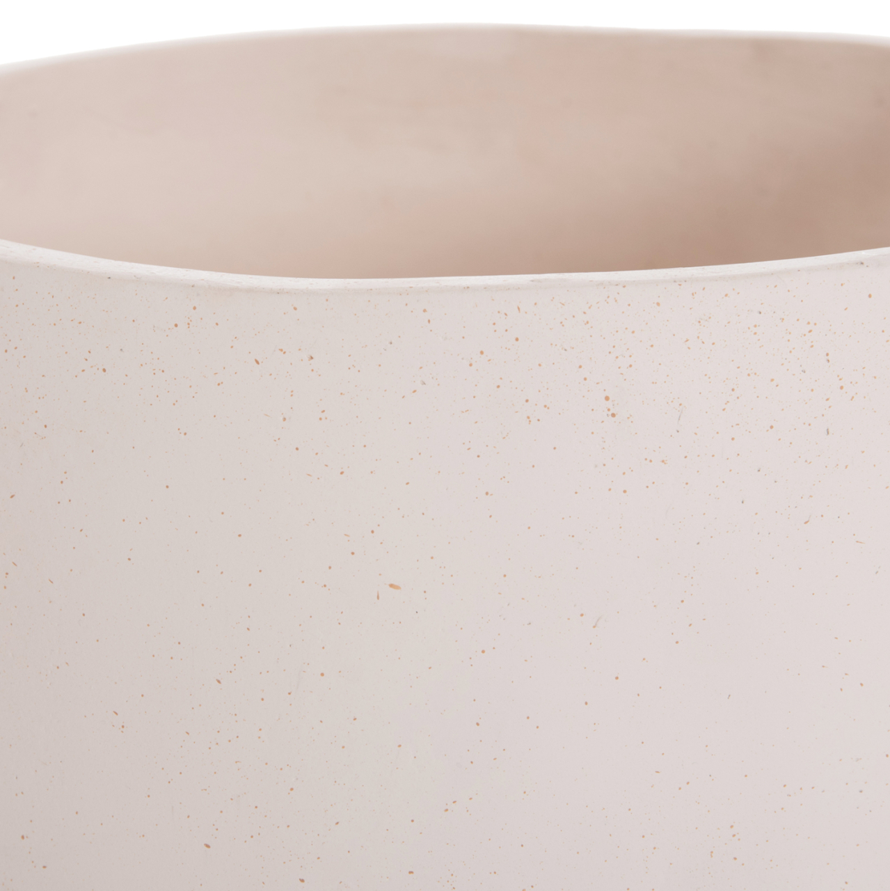 INDOOR POT QUAN HM4680.02M FIBER CEMENT IN WHITE--TEAK BASE Φ40x65Hcm [9]