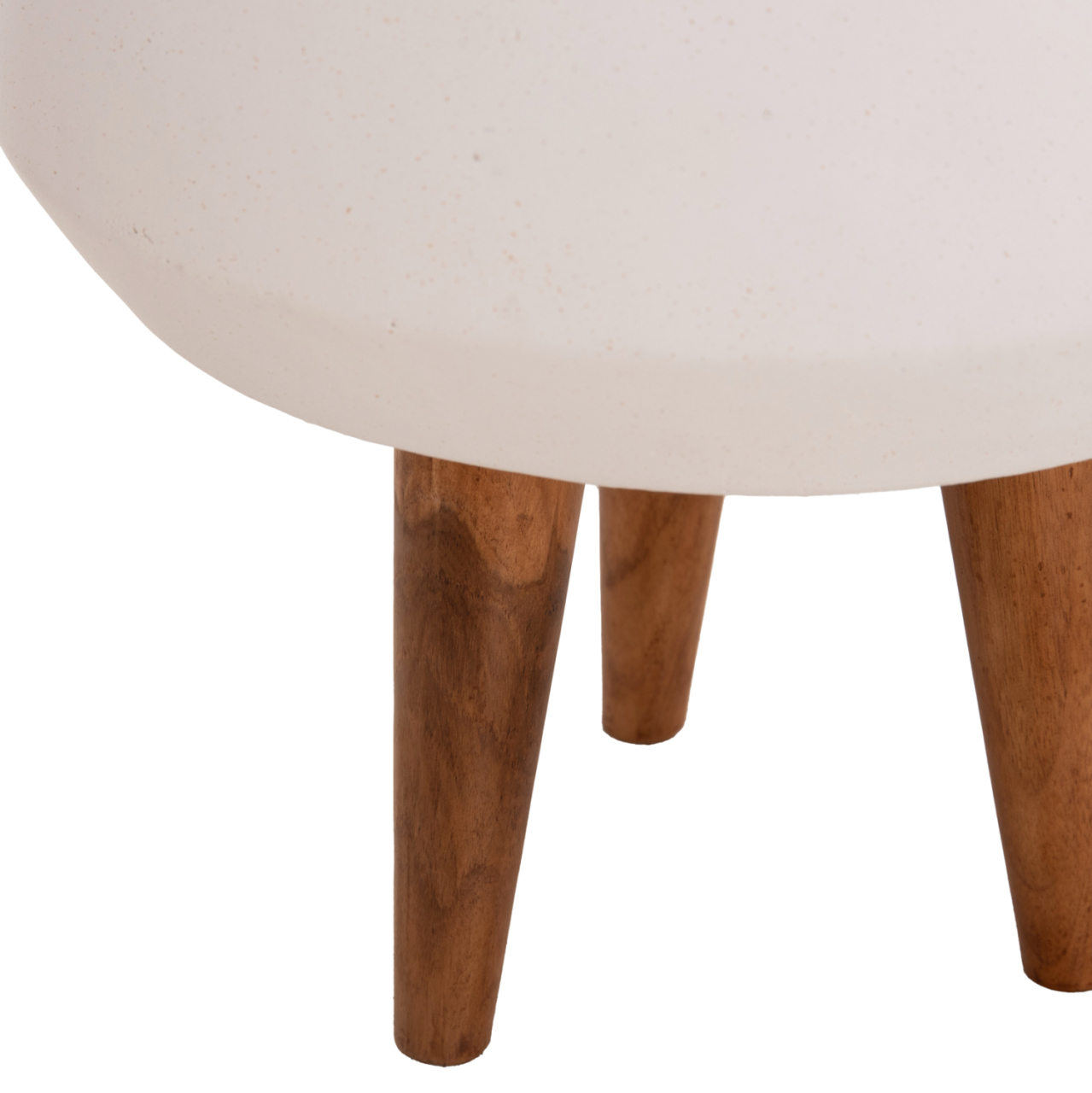 INDOOR POT QUAN HM4680.02M FIBER CEMENT IN WHITE--TEAK BASE Φ40x65Hcm [7]