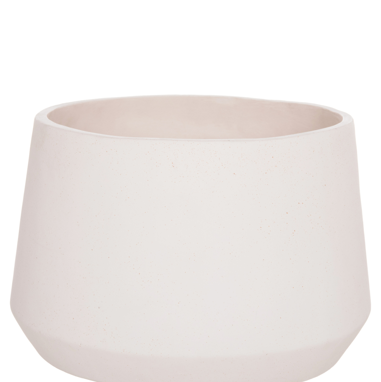 INDOOR POT QUAN HM4680.02M FIBER CEMENT IN WHITE--TEAK BASE Φ40x65Hcm [4]