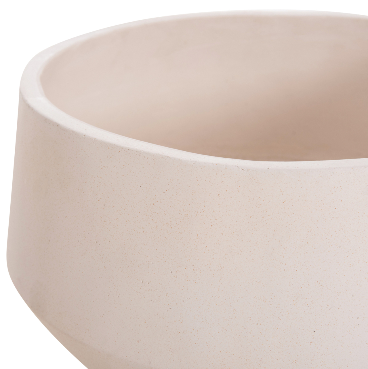 INDOOR POT QUAN HM4680.02S FIBER CEMENT IN WHITE--TEAK BASE Φ37x36Hcm [8]