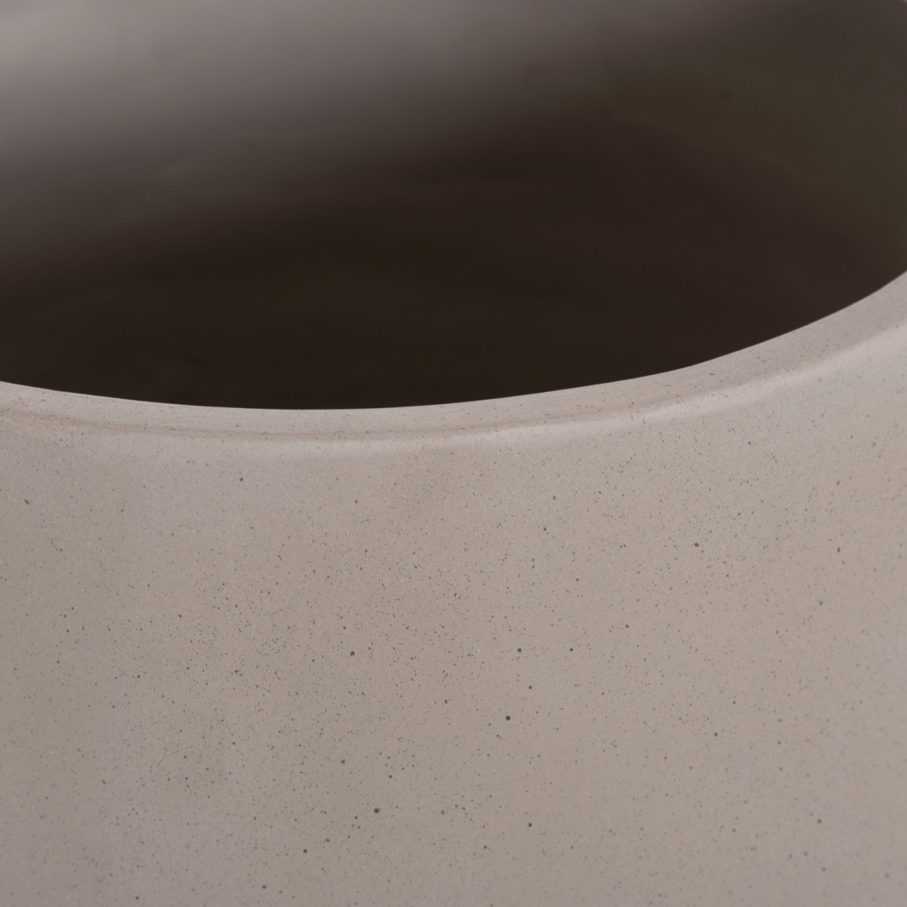 INDOOR POT QUAN HM4680.03L FIBER CEMENT IN GREY--TEAK BASE Φ38x62Hcm [7]