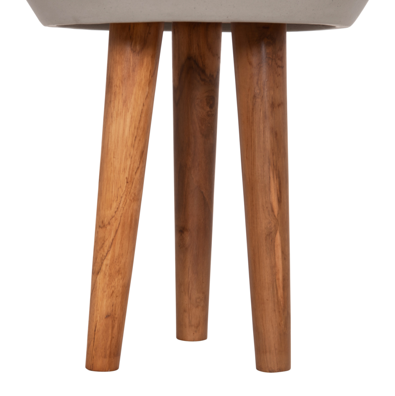 INDOOR POT QUAN HM4680.03L FIBER CEMENT IN GREY--TEAK BASE Φ38x62Hcm [6]