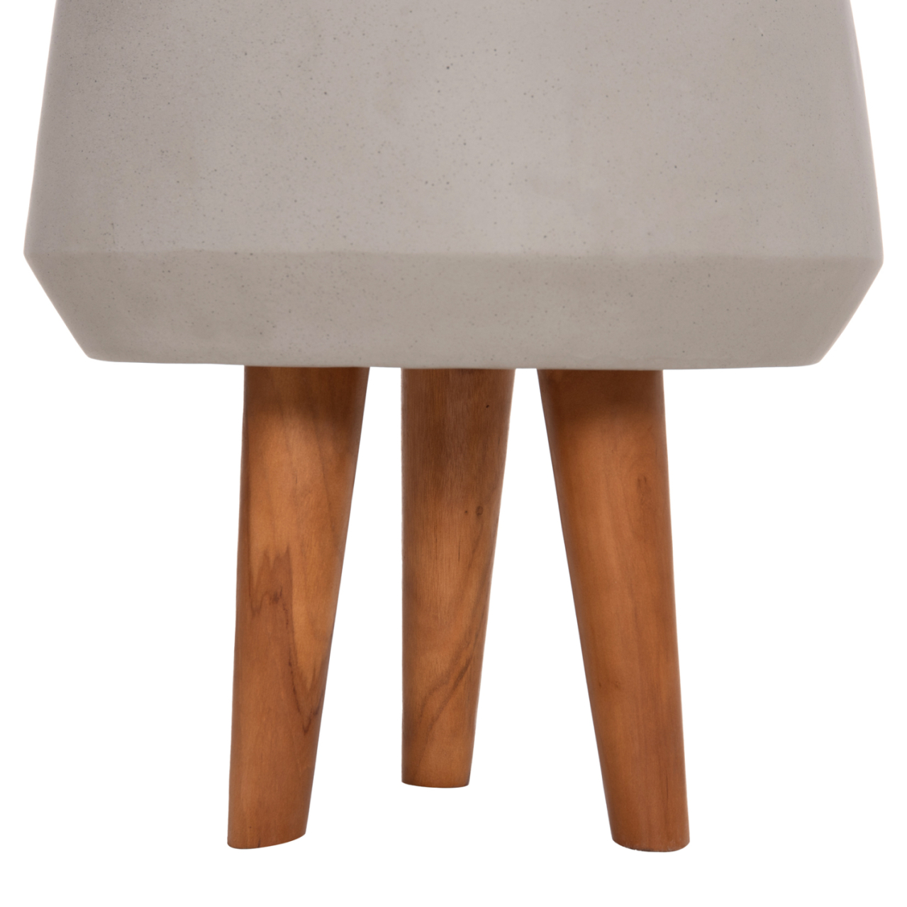 INDOOR POT QUAN HM4680.03M FIBER CEMENT IN GREY--TEAK BASE Φ35x50Hcm [6]