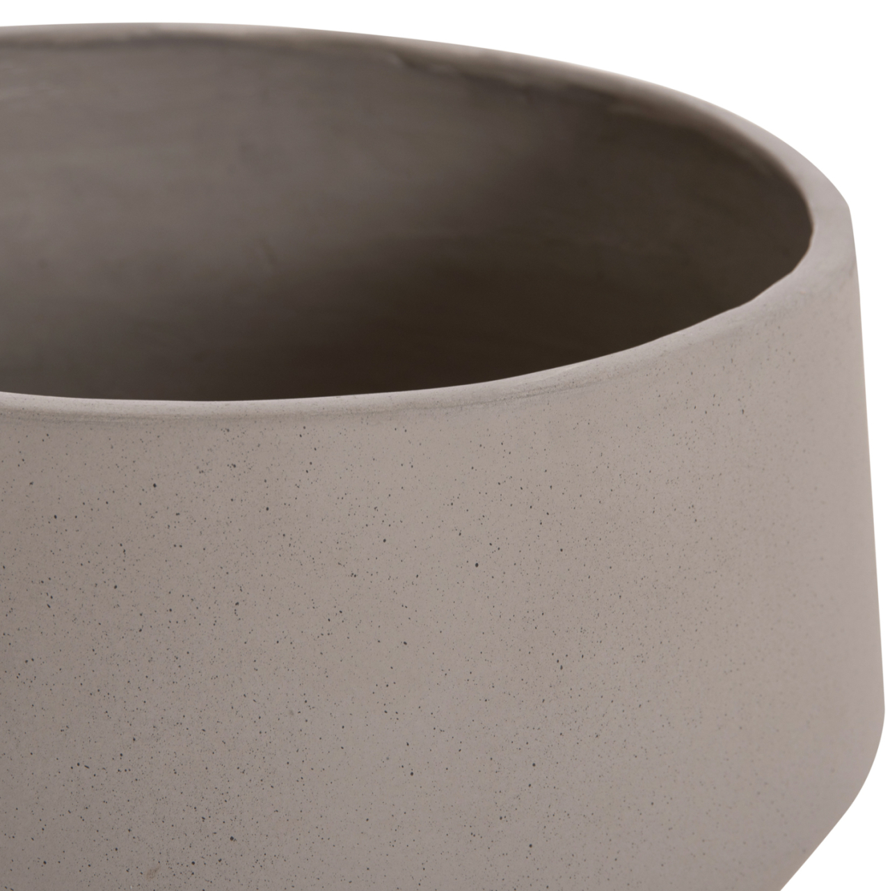 INDOOR POT QUAN HM4680.03S FIBER CEMENT IN GREY--TEAK BASE Φ37x36Hcm [10]