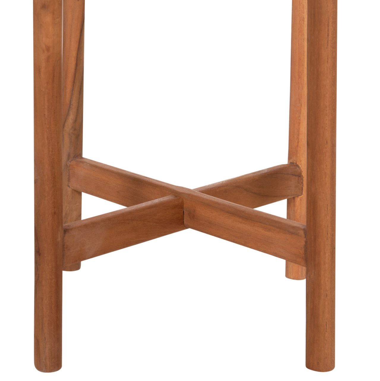 INDOOR POT RENTIL HM4684.02S FIBER CEMENT IN WHITE COLOR--TEAK BASE Φ27x56Hcm [5]