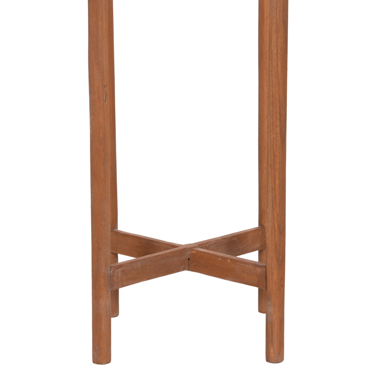INDOOR POT RENTIL HM4684.08L FIBER CEMENT IN TERRACOTTA COLOR--TEAK BASE Φ27x66Hcm [5]