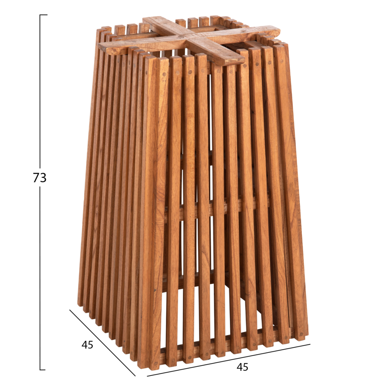 INDOOR TABLE LEGS-BASE SQUARE FRANTZ HM9460.11 MINDI WOOD IN NATURAL 45x45x73Hcm. [2]