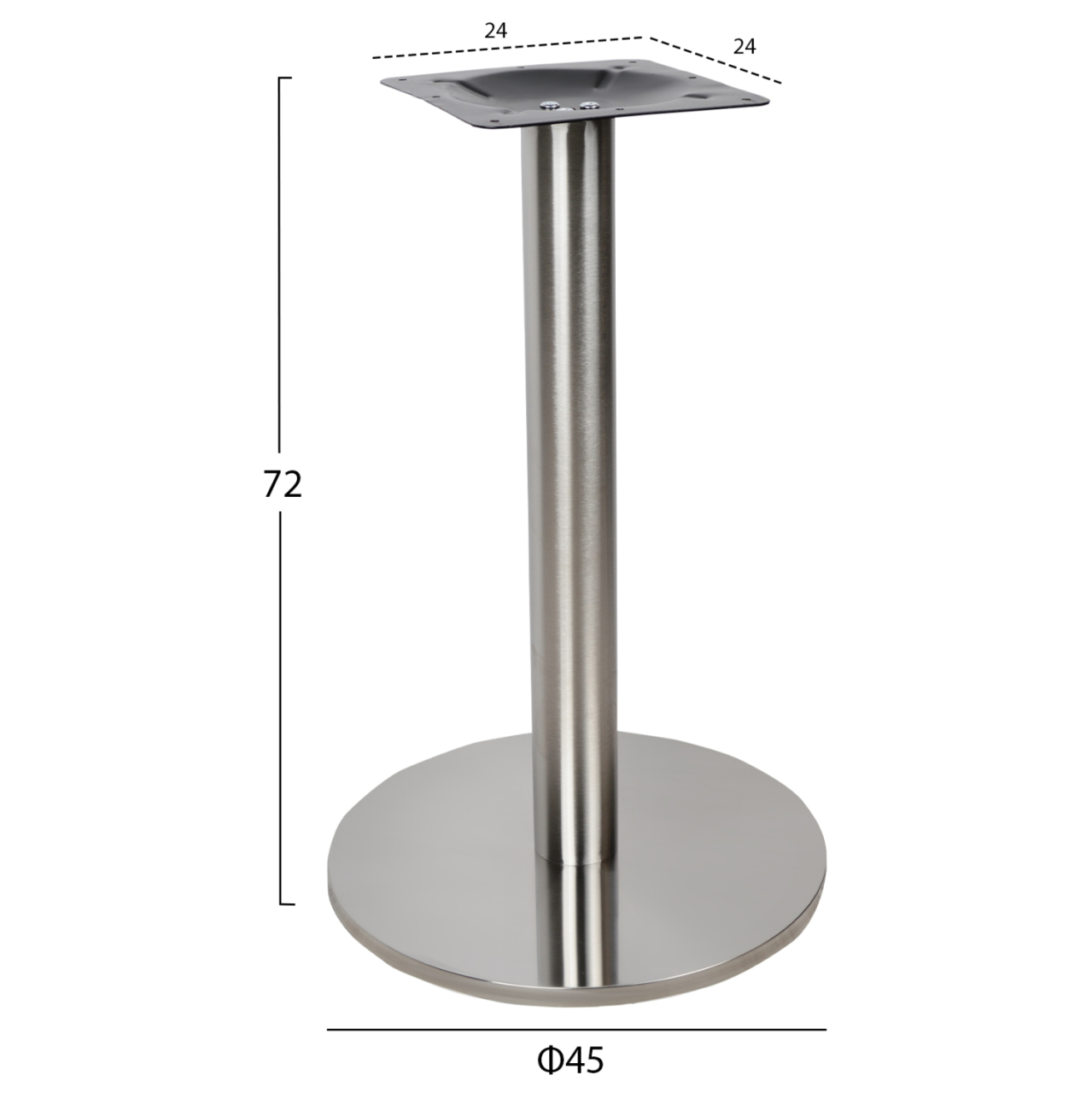 Inox base Φ45x72Ηcm HM419 [2]