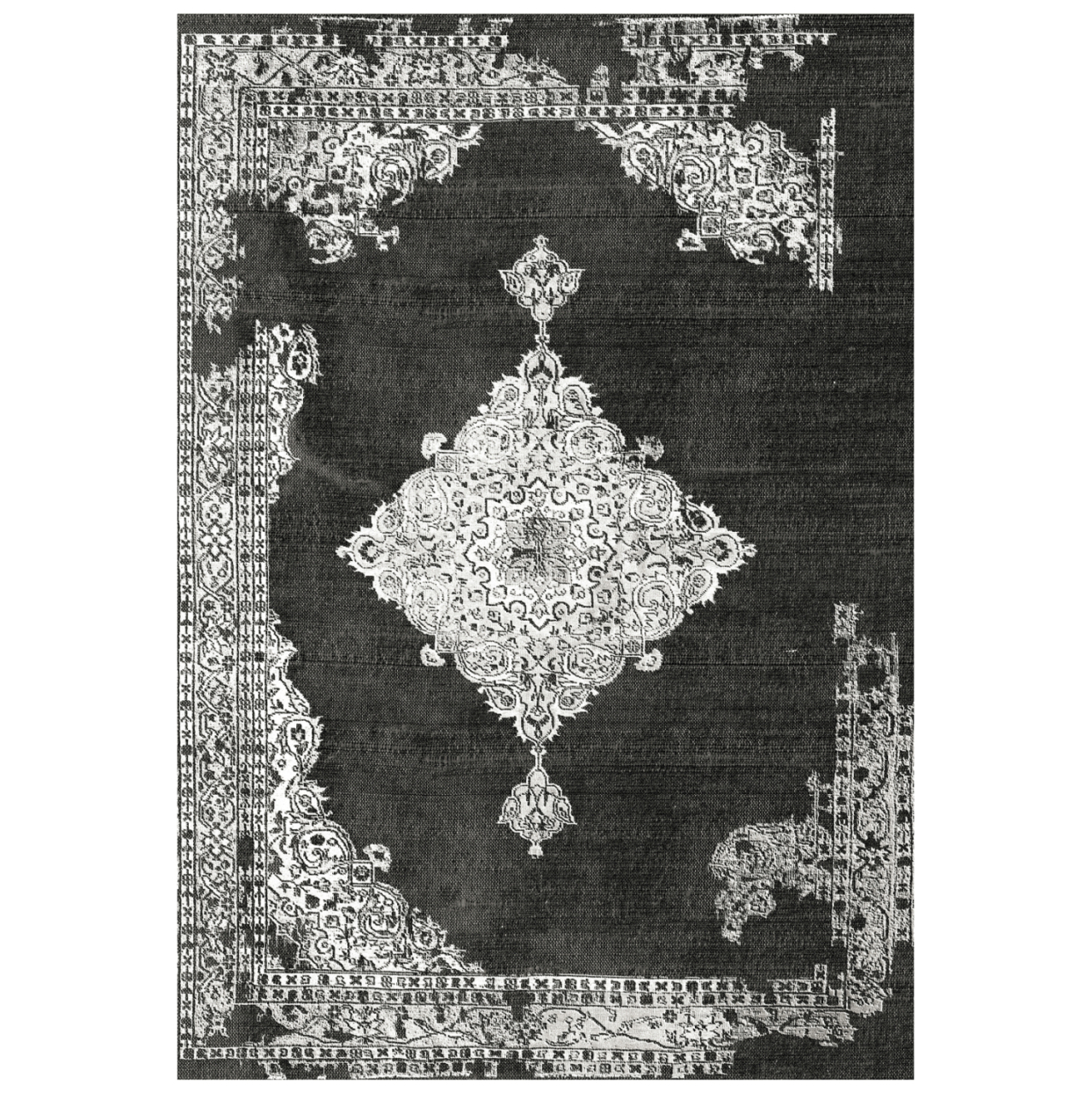 JOSIANE, grey vintage carpet, HM7675.12 160X230cm, fringes [1]