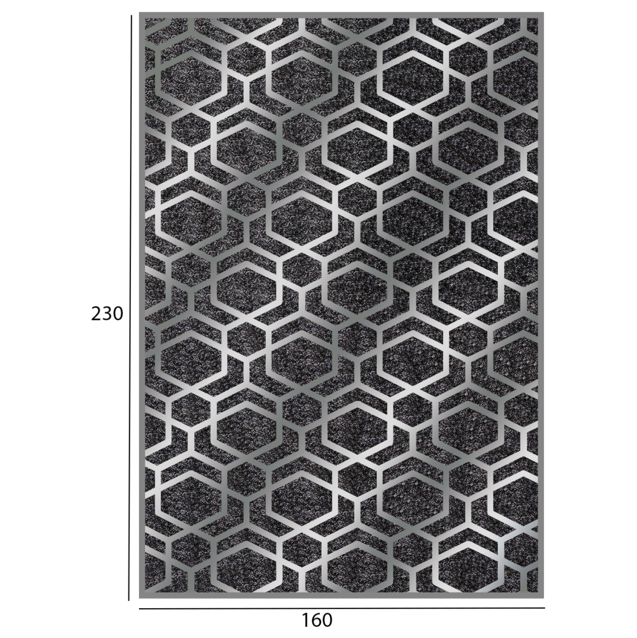 JOSIANE HM7675.31 160X230cm, grey-silver with fringes [2]