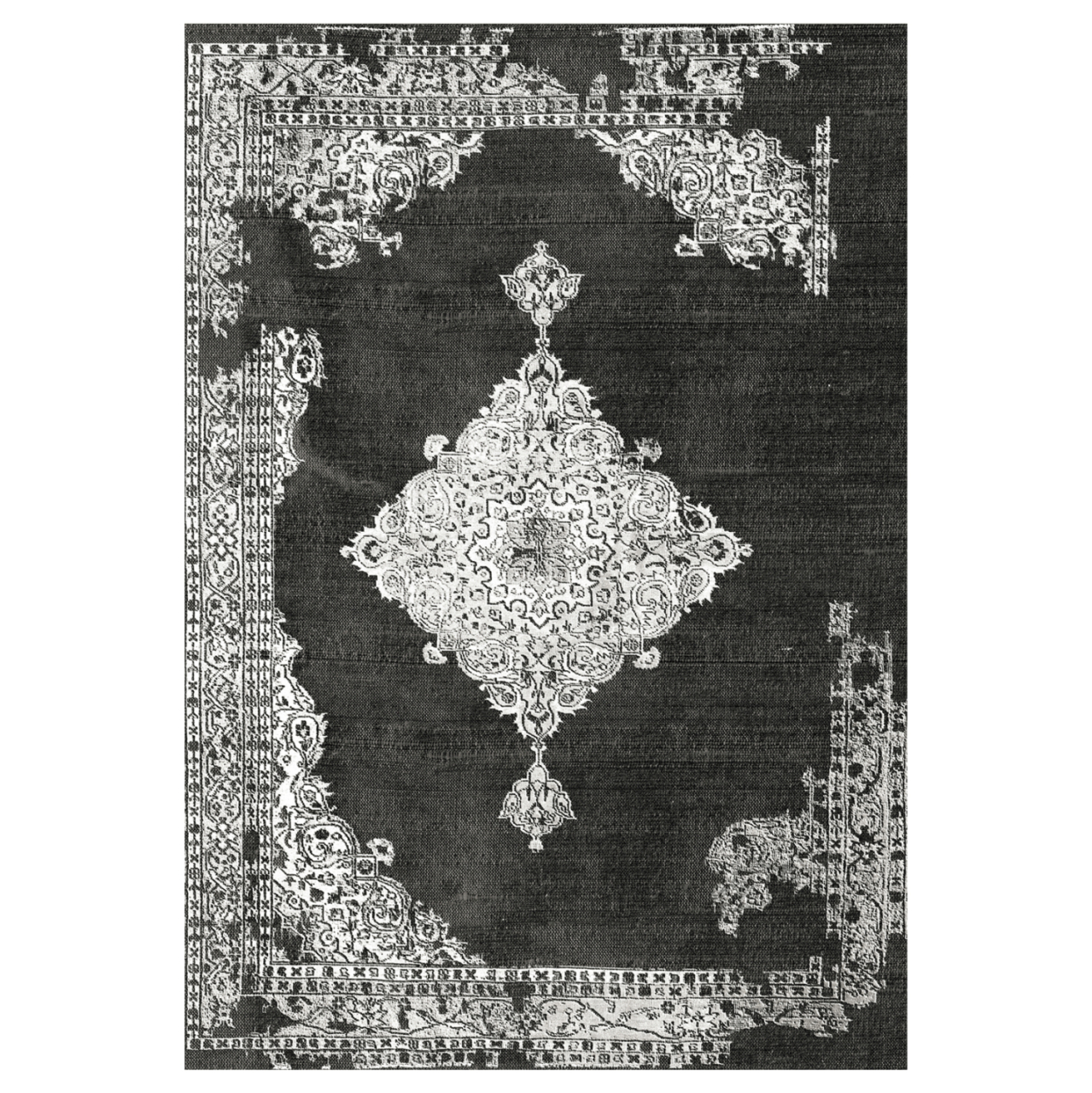 JOSIANE, HM7676.12 80X150cm, grey vintage carpet, fringes [1]