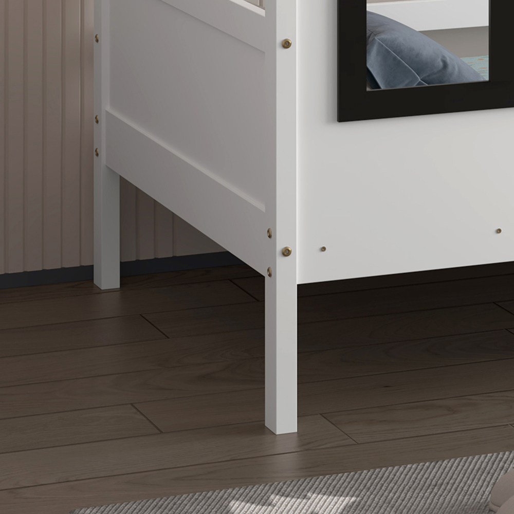 KID'S BED t.MONTESSORI DOMER HM742.01 PINE WOOD IN WHITE--MATTRESS 90x190cm. [8]
