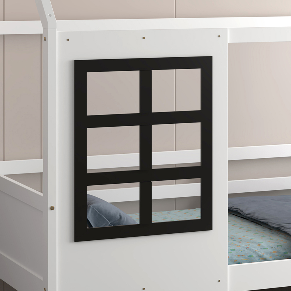 KID'S BED t.MONTESSORI DOMER HM742.01 PINE WOOD IN WHITE--MATTRESS 90x190cm. [7]
