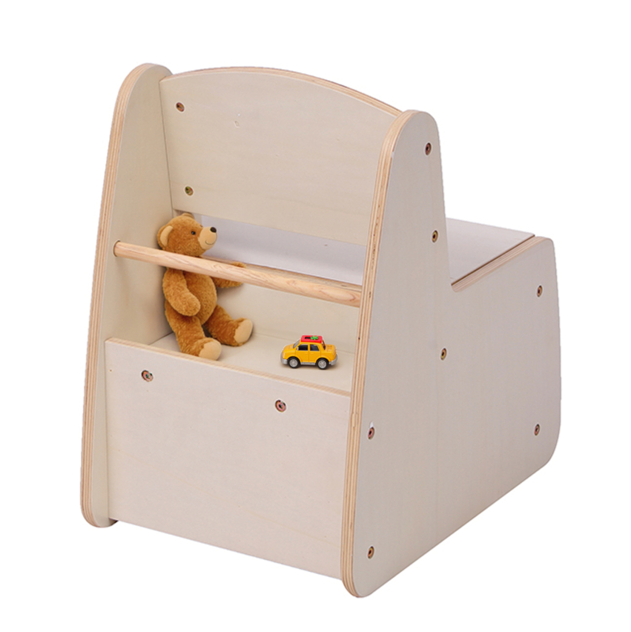 KID'S CHAIR WITH STORAGE SPACE RICKI HM18343.01 PLYWOOD/MDF IN NATURAL 33x43x47Hcm [5]