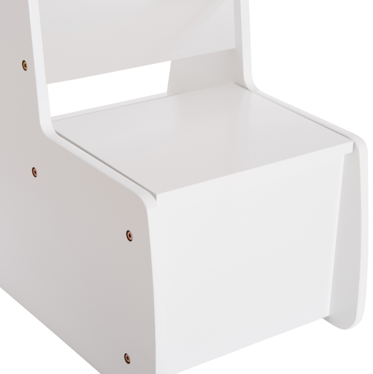 KID'S CHAIR WITH STORAGE SPACE RICKI HM18343.03 PLYWOOD/MDF IN WHITE 33x43x47Hcm [8]