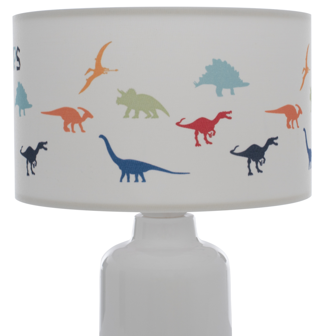 KID'S TABLE LAMP BALOO HM7577.05 FABRIC WITH DINOSAUR FIGURES ON THE CAP Φ24x32Hcm. [4]