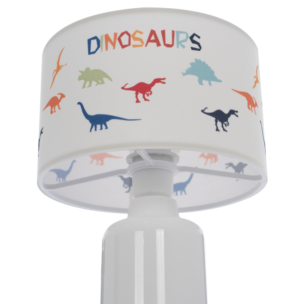 KID'S TABLE LAMP BALOO HM7577.05 FABRIC WITH DINOSAUR FIGURES ON THE CAP Φ24x32Hcm. [3]