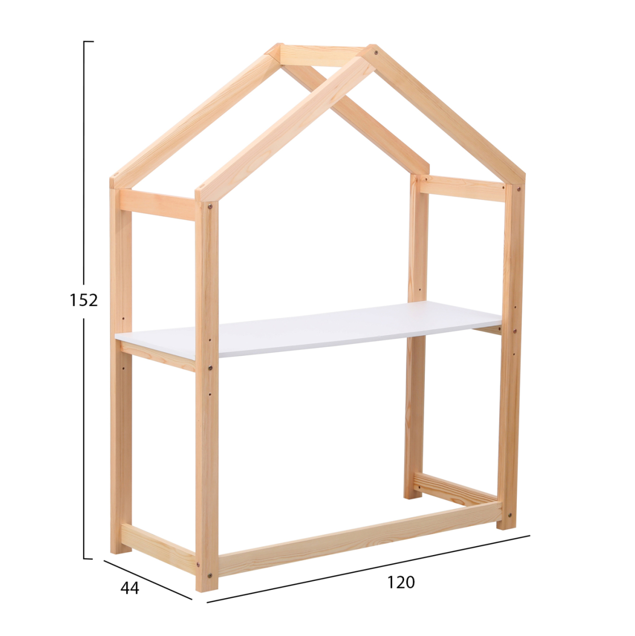 KIDS' DESK PEPE HM2498.03 PINE WOOD IN NATURAL COLOR-MELAMINE 120x44x152Hcm. [3]