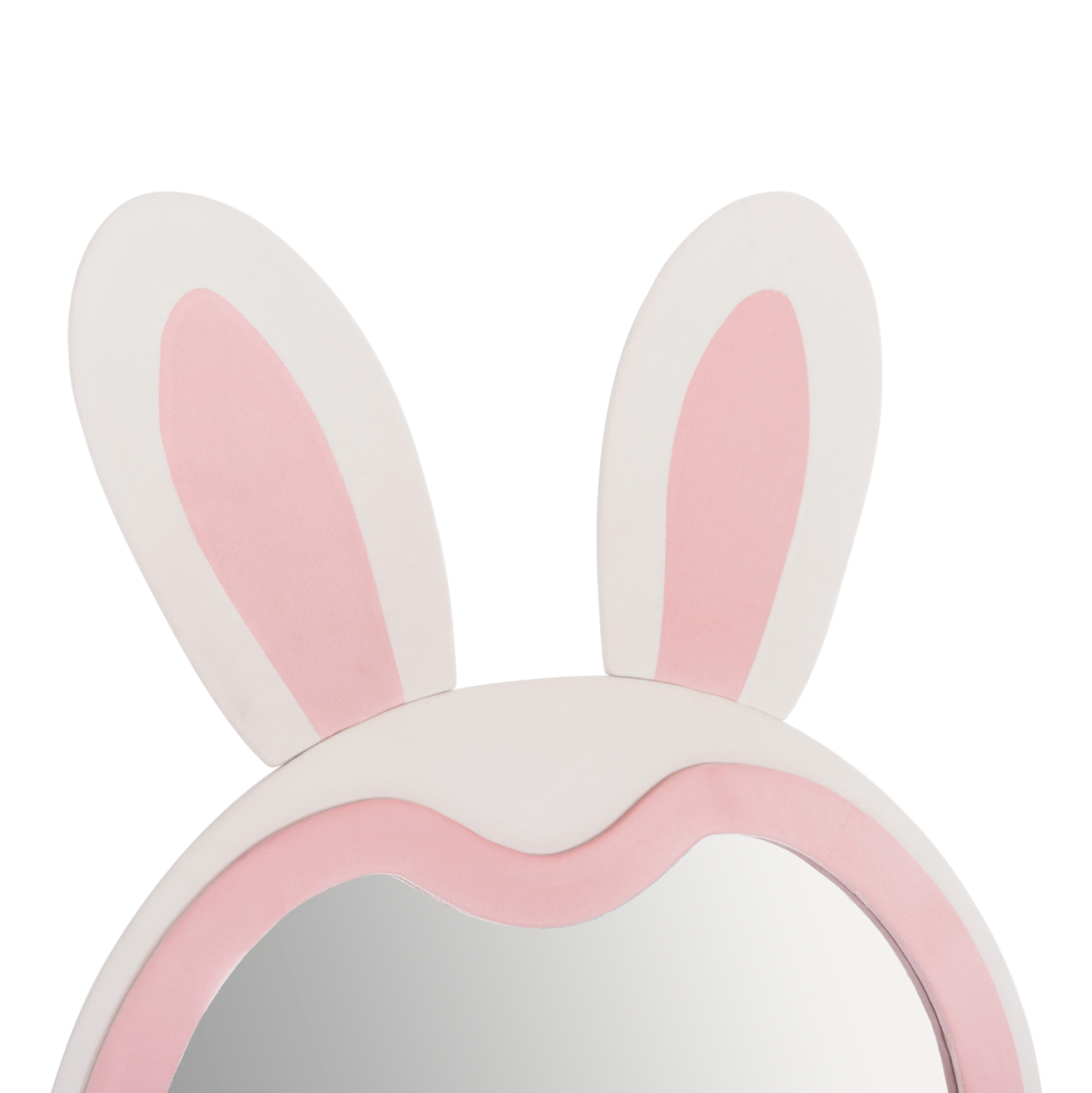 KIDS' FLOOR STANDING MIRROR BUNNY HM4489.01 MDF IN PINK and WHITE- BLACK STAND 80x162Hcm. [7]