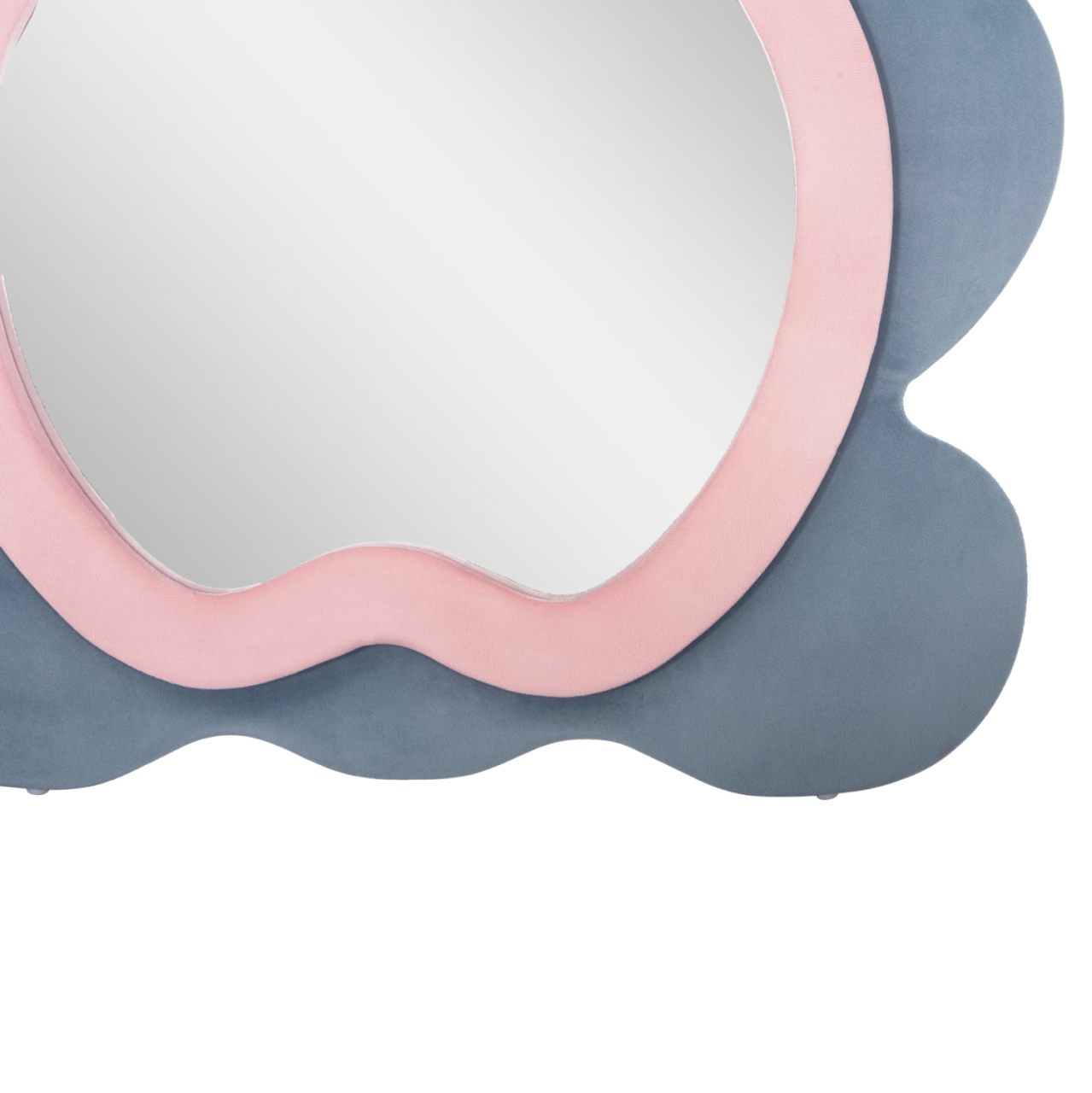 KIDS' FLOOR STANDING MIRROR BUNNY HM4489.02 MDF IN PINK and BLUE- BLACK STAND 80x162Hcm. [7]