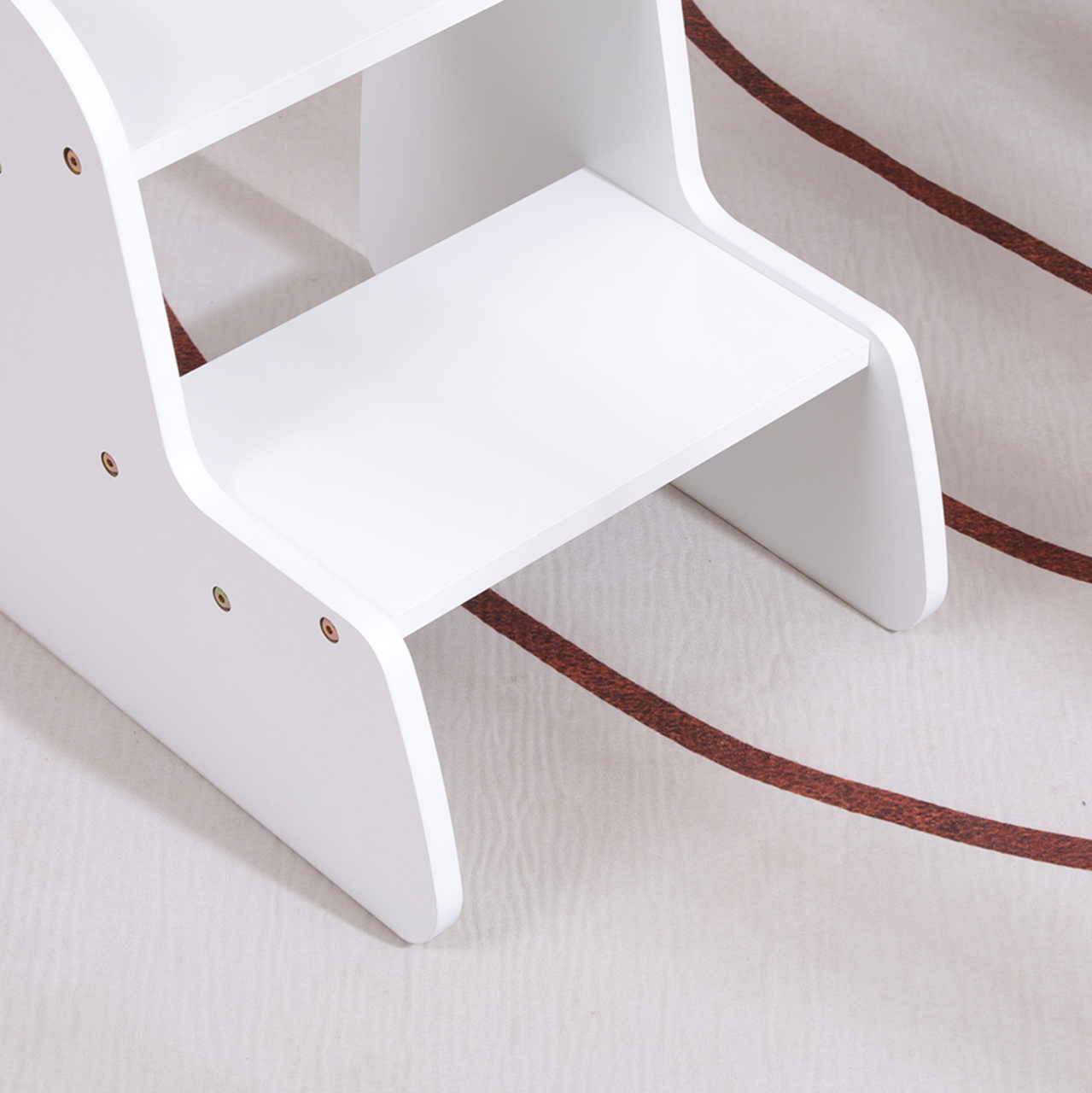 KIDS' STEP STOOL RICKI HM18340.03 MDF and PLYWOOD IN WHITE 33x43.5x40.5Hcm. [7]