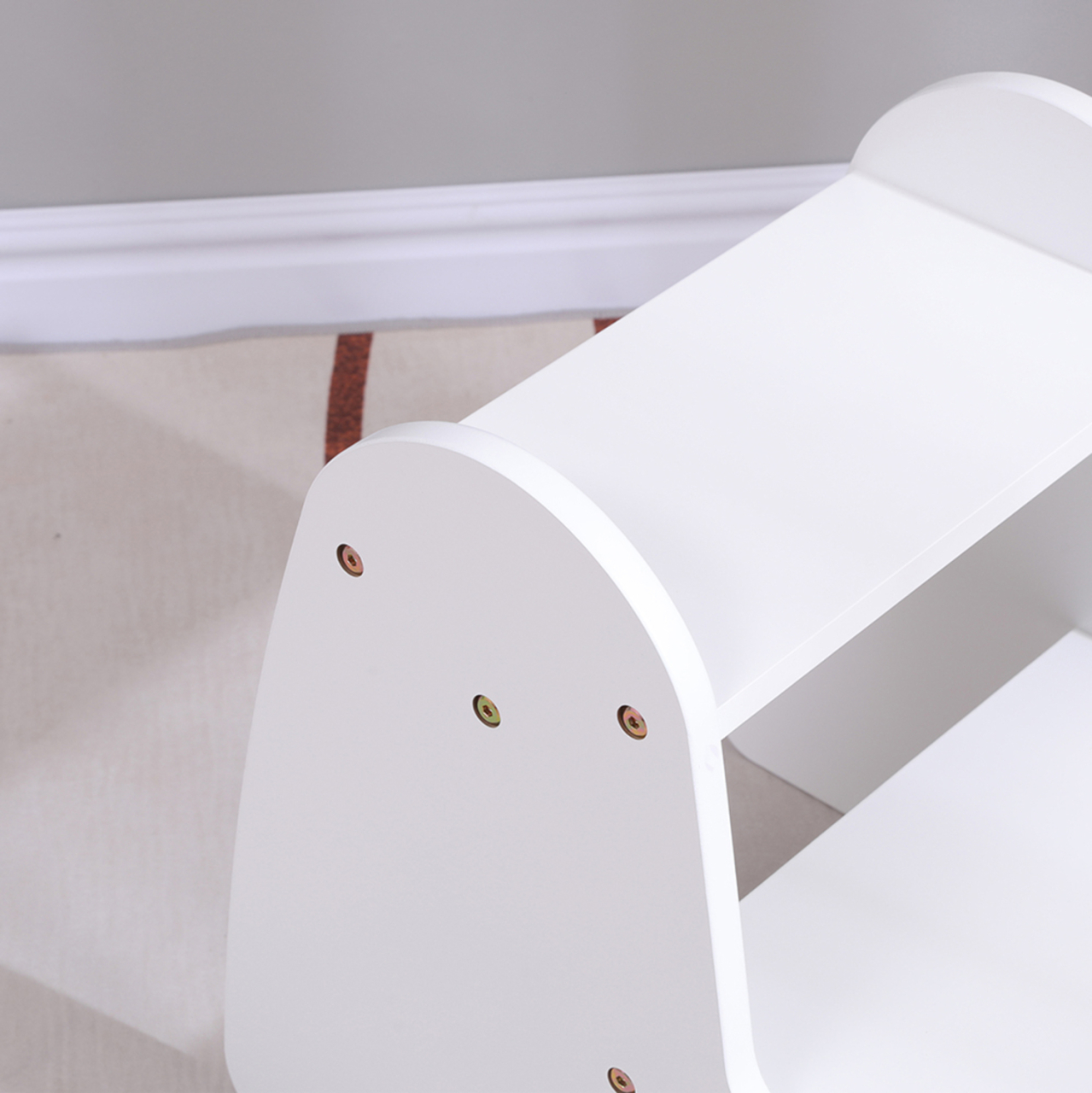 KIDS' STEP STOOL RICKI HM18340.03 MDF and PLYWOOD IN WHITE 33x43.5x40.5Hcm. [6]