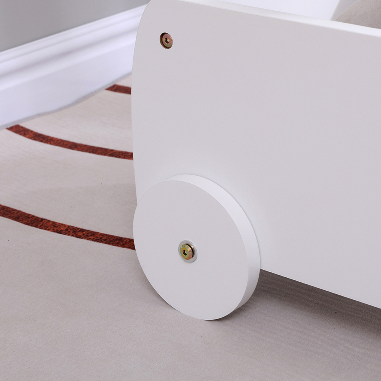 KIDS' STROLLER/CART RICKI HM18341.03 MDF and PLYWOOD IN WHITE 33x45x50Hcm. [9]