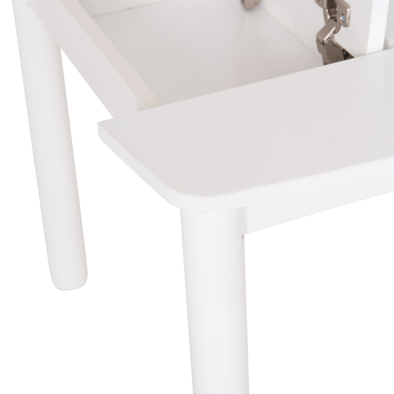 KIDS' TABLE WITH STORAGE SPACE RICKI HM18339.03 MDF and BIRCH WOOD IN WHITE 65x65x47Hcm. [8]