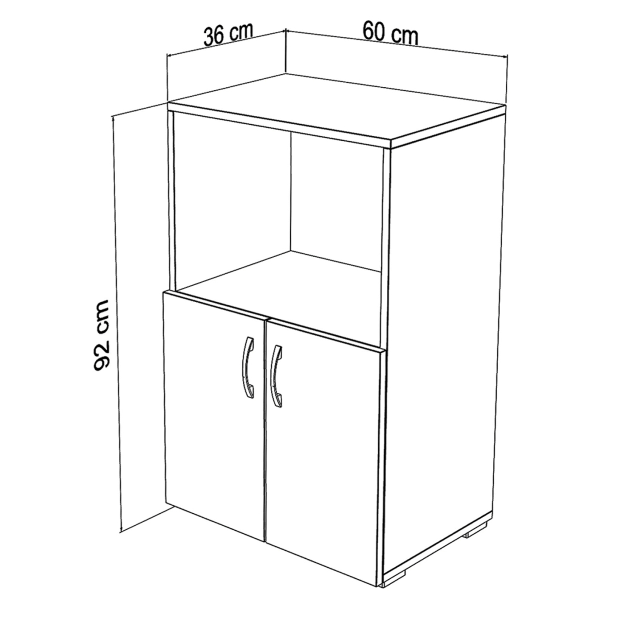 KITCHEN CABINET NITO HM18197.01 MELAMINE IN WHITE COLOR 60x36x92Hcm. [2]